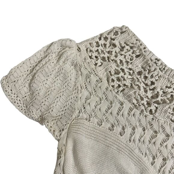 BCBGMAXAZRIA Runway Silk Blend Crochet Lace Top Size Small - Picture 8 of 16